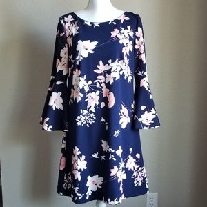 Eliza J shift bell sleeve dress